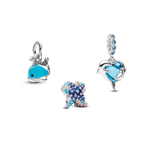 Deep Blue Sea Animal Charm Trio