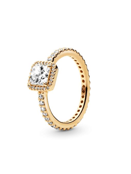 FINAL SALE - Square Sparkle Halo Ring - Image 3