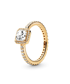 FINAL SALE - Square Sparkle Halo Ring