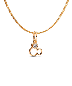 Mickey Mouse Silhouette Charm Necklace Set