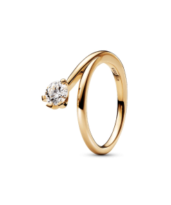 Pandora Nova 14k Gold Lab-grown Diamond Asymmetric Ring