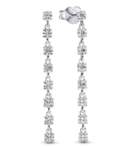 Sparkling Eight Stones Drop Earrings