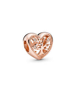 Openwork Family Tree Heart Charm