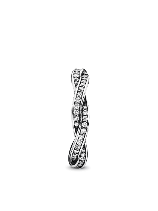 Sparkling Twisted Lines Ring - Image 6