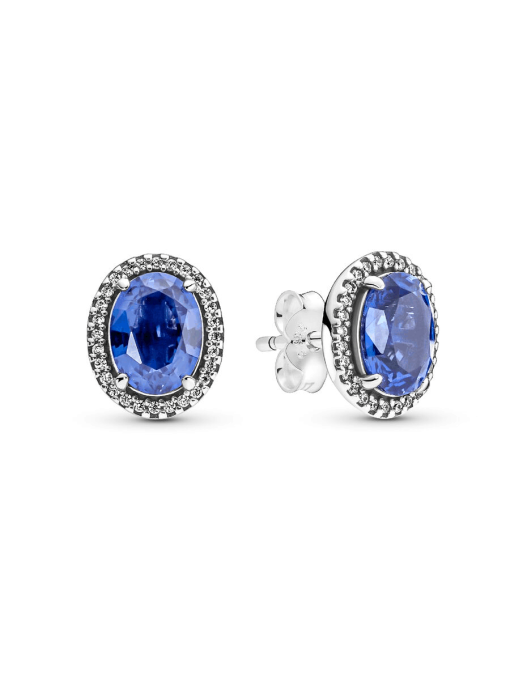 Sparkling Statement Halo Stud Earrings - Image 3