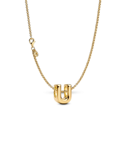 Letter U Charm Necklace