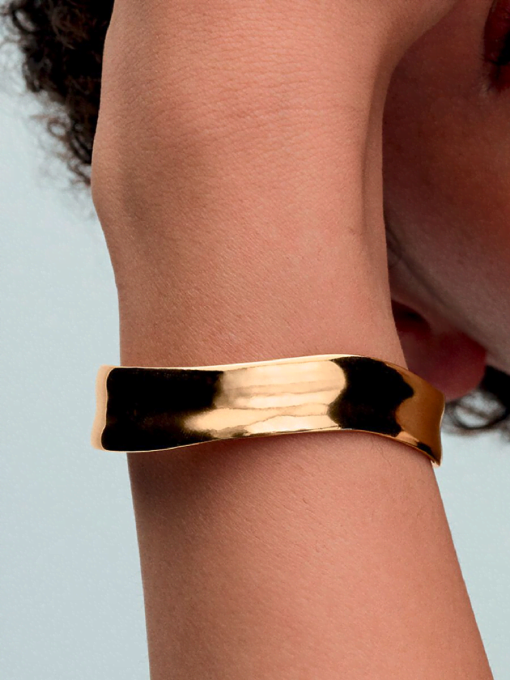 Organically Shaped Broad Open Bangle - Image 2