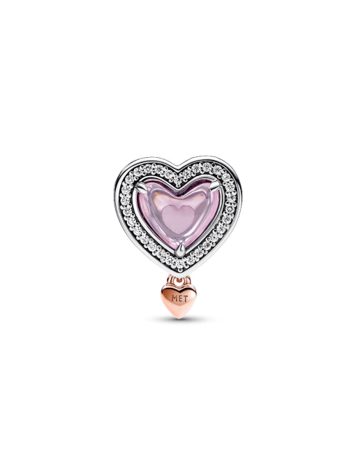 Two-tone Openwork Mom & Heart Charm - Image 5