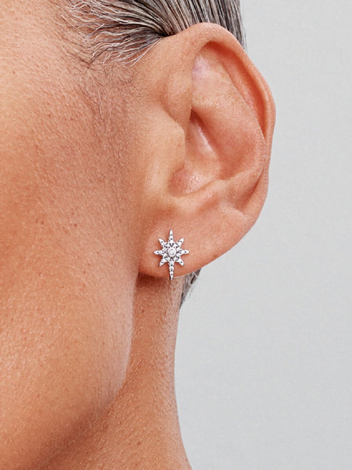 Sparkling North Star Stud Earrings - Image 2