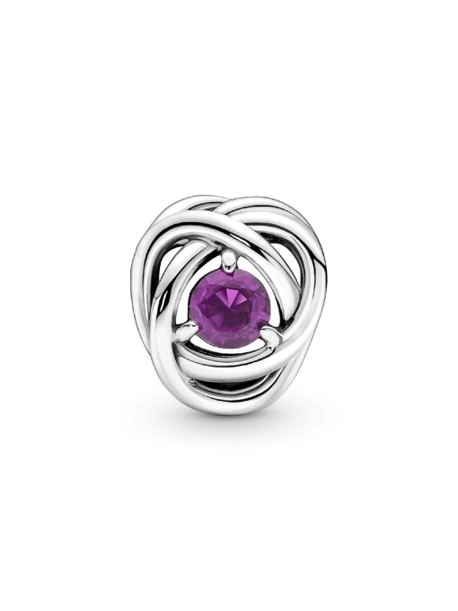 February Purple Eternity Circle Charm - Image 5