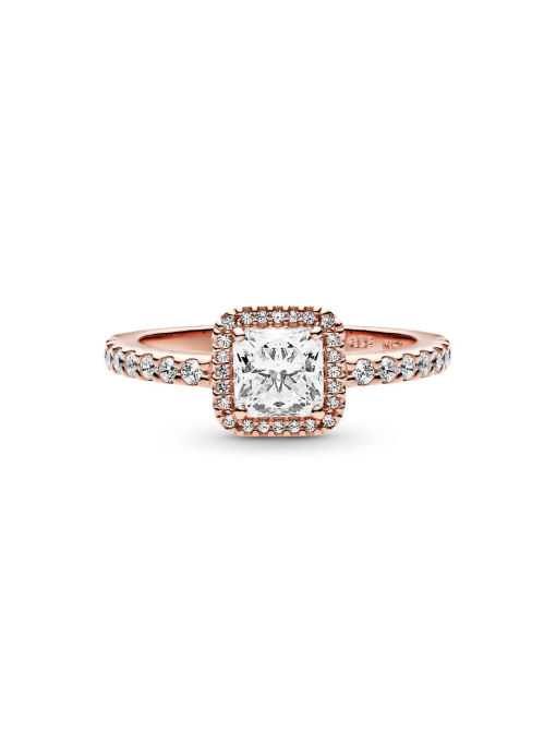 Square Sparkle Halo Ring - Image 6