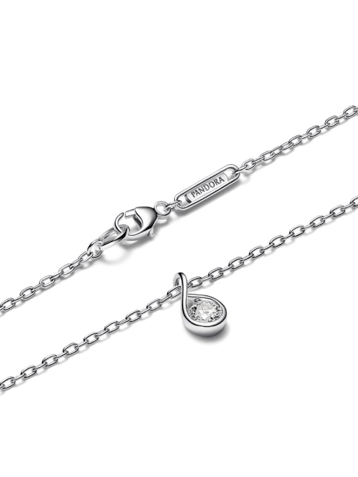 Pandora Infinite Sterling Silver Lab-grown Diamond Pendant Necklace - Image 5