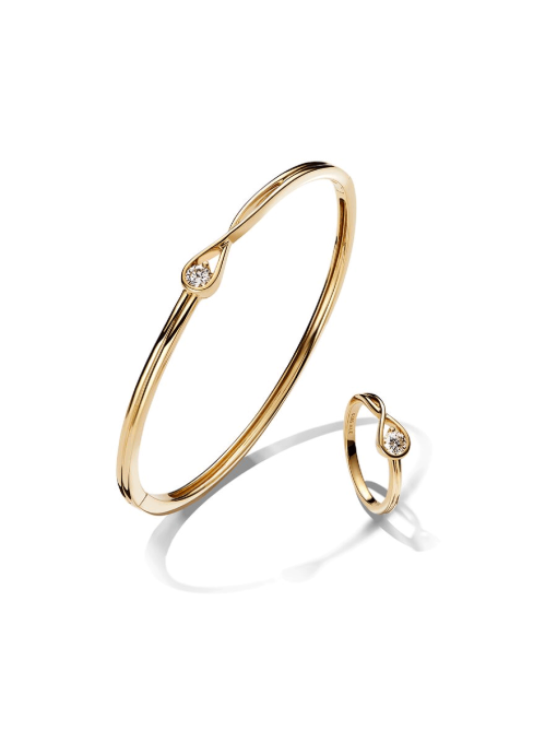 Pandora Infinite Lab-grown Diamond Bracelet and Ring Set 0.50 carat tw 14k Gold - Image 2