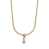 December Eternity Circle Dangle Charm Necklace Set
