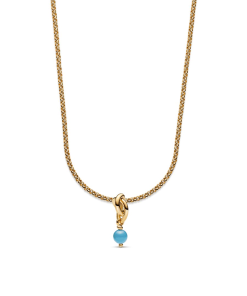 December Eternity Circle Dangle Charm Necklace Set