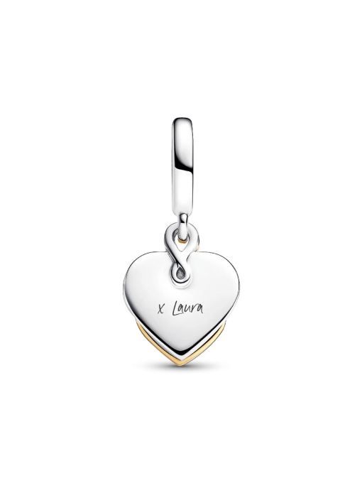 Lab-grown Diamond Engravable Mom Double Dangle Charm - Image 7