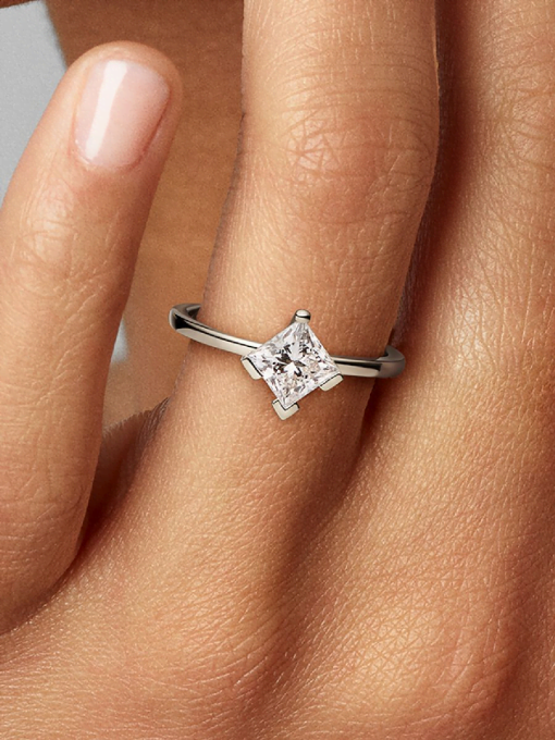 Pandora Nova 14k White Gold Lab-grown Diamond Ring - Image 2