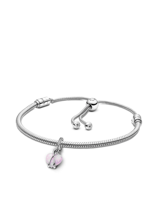 Mom Opalescent Heart Dangle Charm Bracelet Set - Image 2