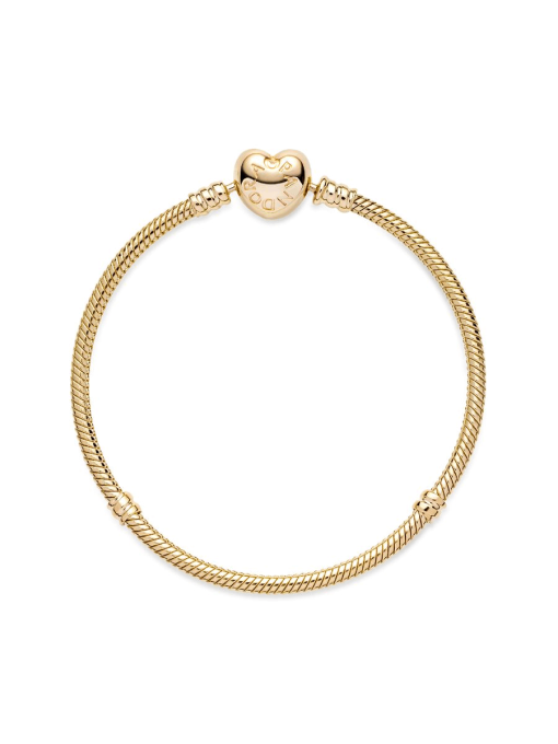 Pandora Moments Heart Clasp Snake Chain Bracelet - Image 4