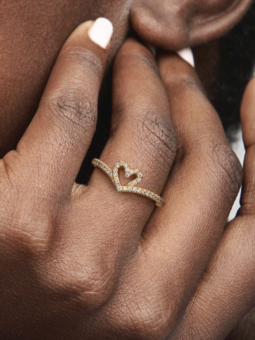 Pandora Timeless Wish Sparkling Heart Ring - Image 2