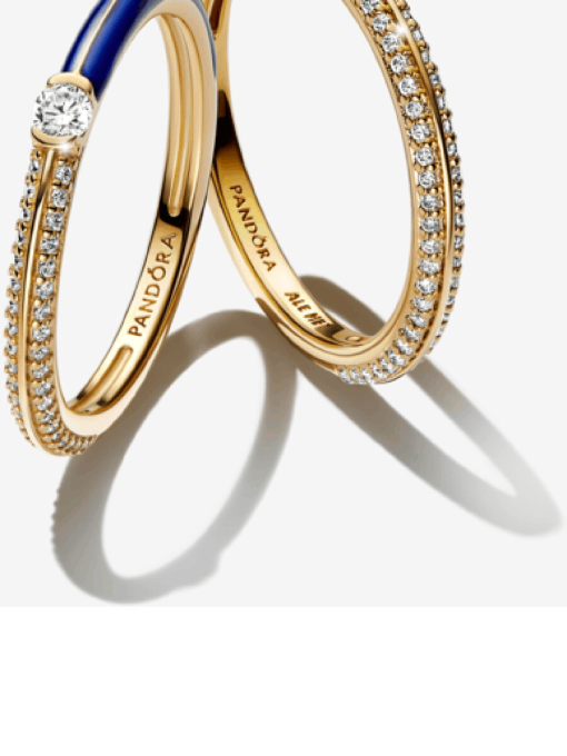 Pandora ME Blue Dual Ring Set