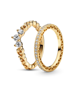 Regal Golden Tiara Ring Set