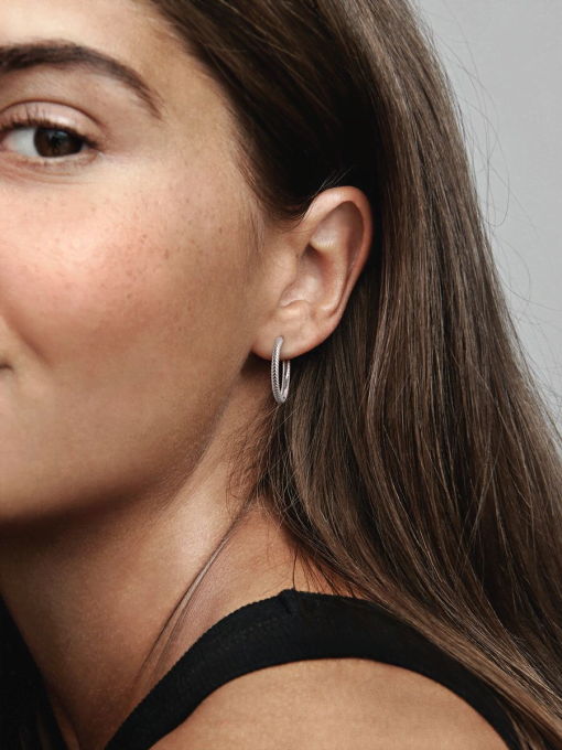 Pandora Moments Charm Hoop Earrings - Image 4