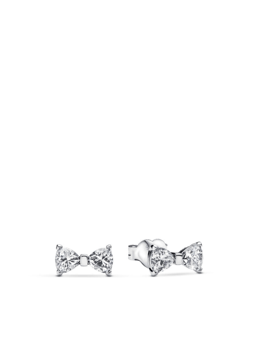 Sparkling Small Bow Stud Earrings - Image 3