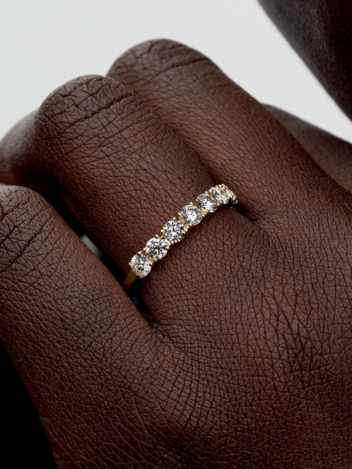Pandora Era 14k Gold Lab-grown Diamond Half Eternity Band Ring - Image 2