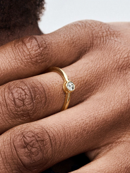 Pandora Era Bezel 14k Gold Lab-grown Diamond Ring - Image 2