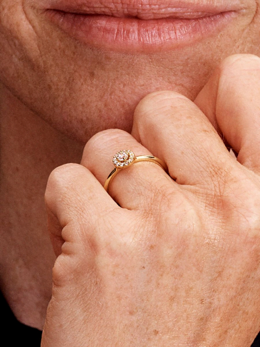 Round Pave Halo Ring - Image 2