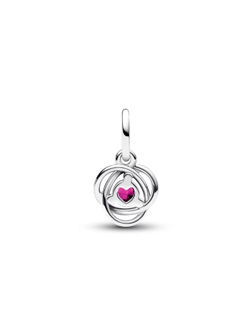 Pink Eternity Circle Dangle Charm - Image 5
