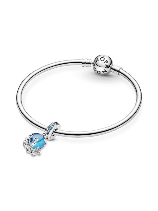 Murano Glass Cute Octopus Dangle Charm - Image 5