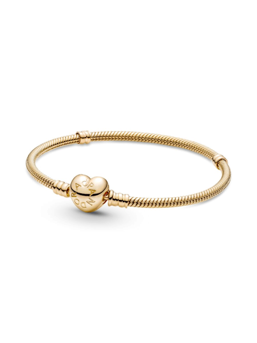 Pandora Moments Heart Clasp Snake Chain Bracelet - Image 2
