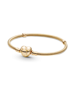 Pandora Moments Heart Clasp Snake Chain Bracelet