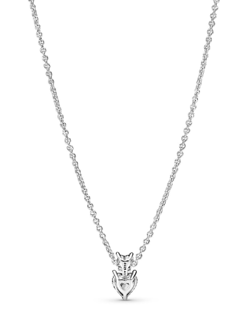 Double Heart Pendant Sparkling Collier Necklace - Image 5
