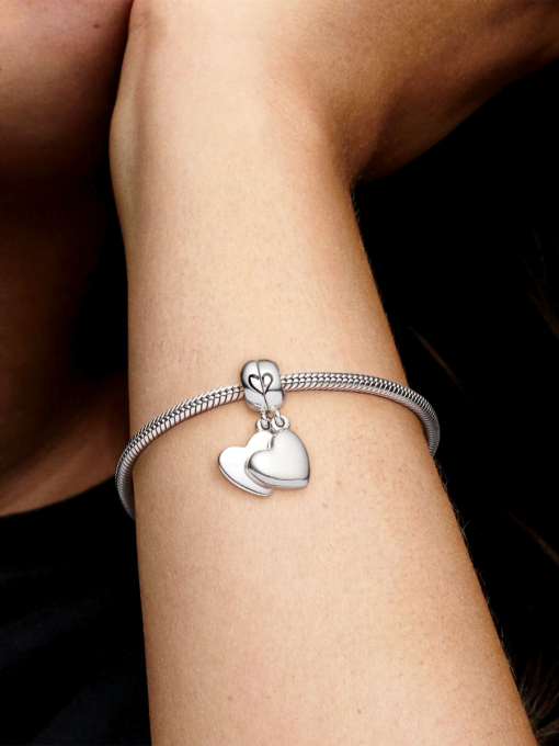 Mother & Son Heart Split Dangle Charm - Image 2