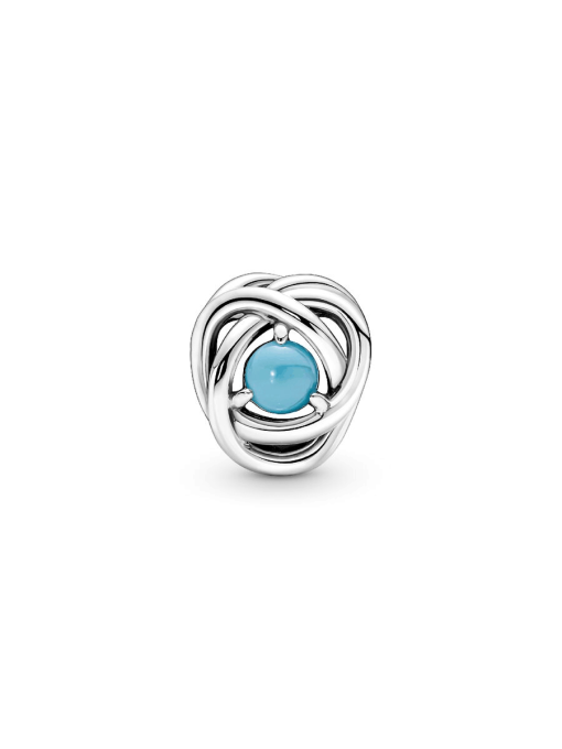 December Turquoise Blue Eternity Circle Charm - Image 6