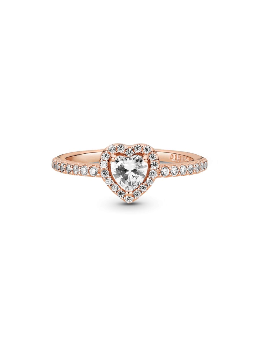 Sparkling Elevated Heart Ring - Image 5