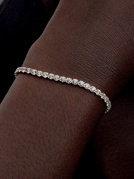 Pandora Era 14k Gold Lab-grown Diamond Tennis Bracelet - Image 2