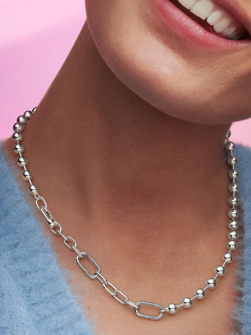 Pandora ME Metal Bead & Link Chain Necklace - Image 2