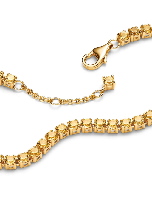 Sparkling Yellow Tennis Bracelet - Image 5