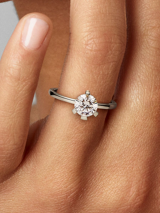 Pandora Nova 14k White Gold Lab-grown Diamond Ring - Image 2