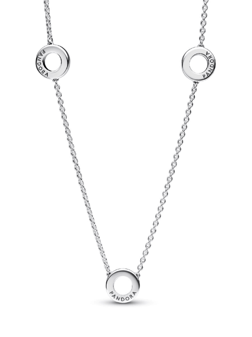 Pave Circles Chain Necklace - Image 4