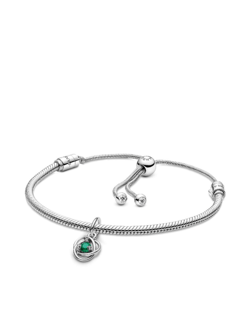 May Eternity Circle Dangle Charm Bracelet Set - Image 2