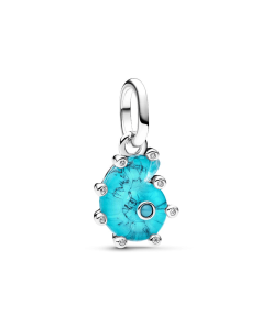 Blue Murano Glass Sea Snail Dangle Charm