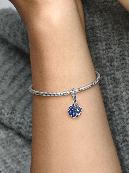 Sparkling Moon Spinning Dangle Charm - Image 2