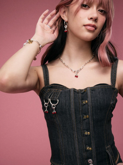Megan's Cherry Charm Necklace Set - Image 3