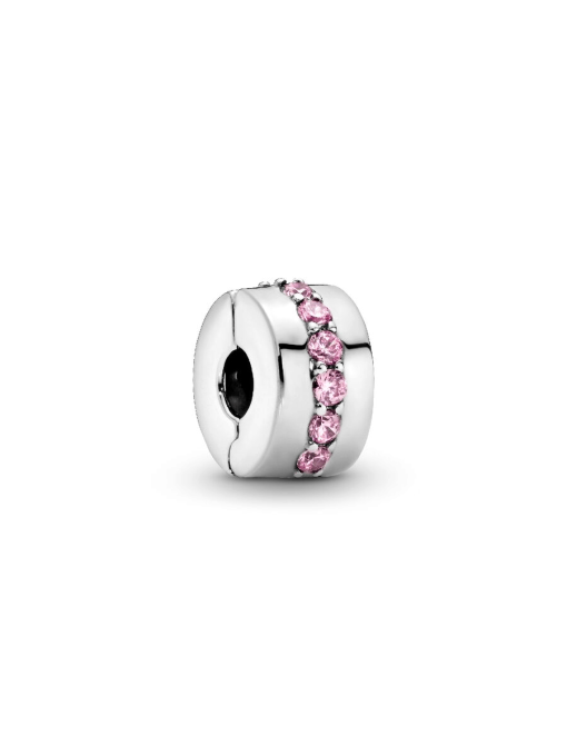 Pink Sparkling Row Clip Charm
