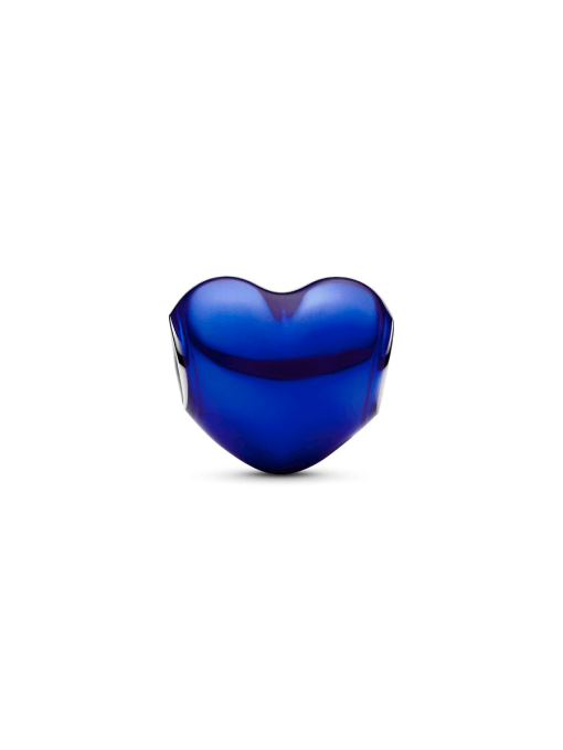 Metallic Blue Heart Charm - Image 5